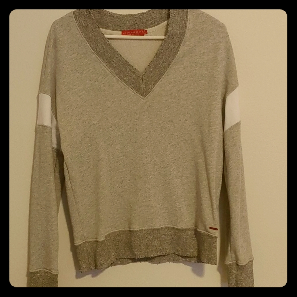 Philanthropy Long Sleeve Check Sweater